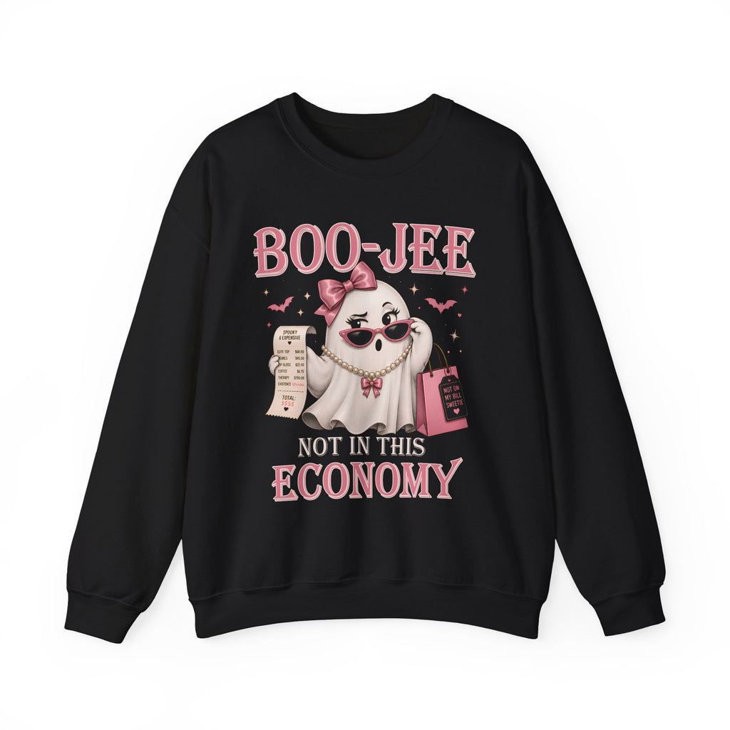 Boo-Jee Not in This Economy Ghost Halloween T- Shirt or Crewneck Sweatshirt