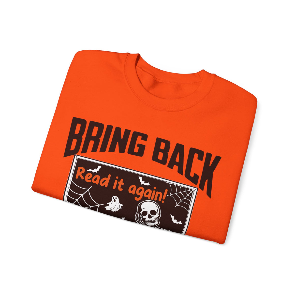 Spooky Season Bring Back Critical Thinking Teacher Sweatshirt | Funny Skeleton Classroom Crewneck