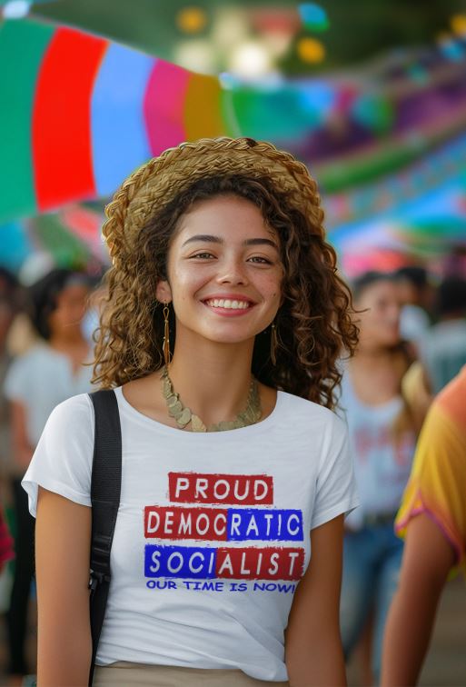 Proud Democratic Socialist — Premium Statement Tee