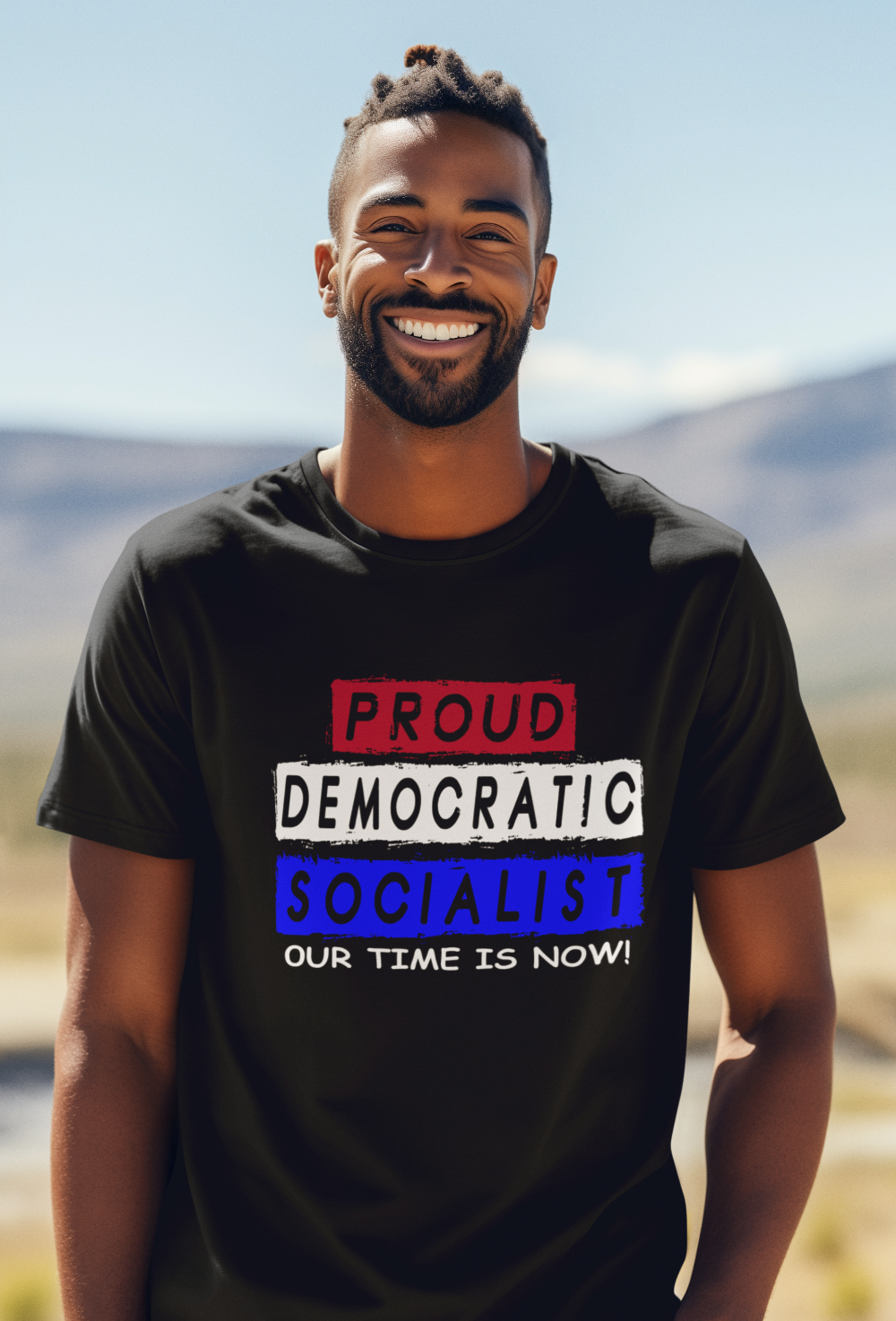 Proud Democratic Socialist — Premium Statement Tee