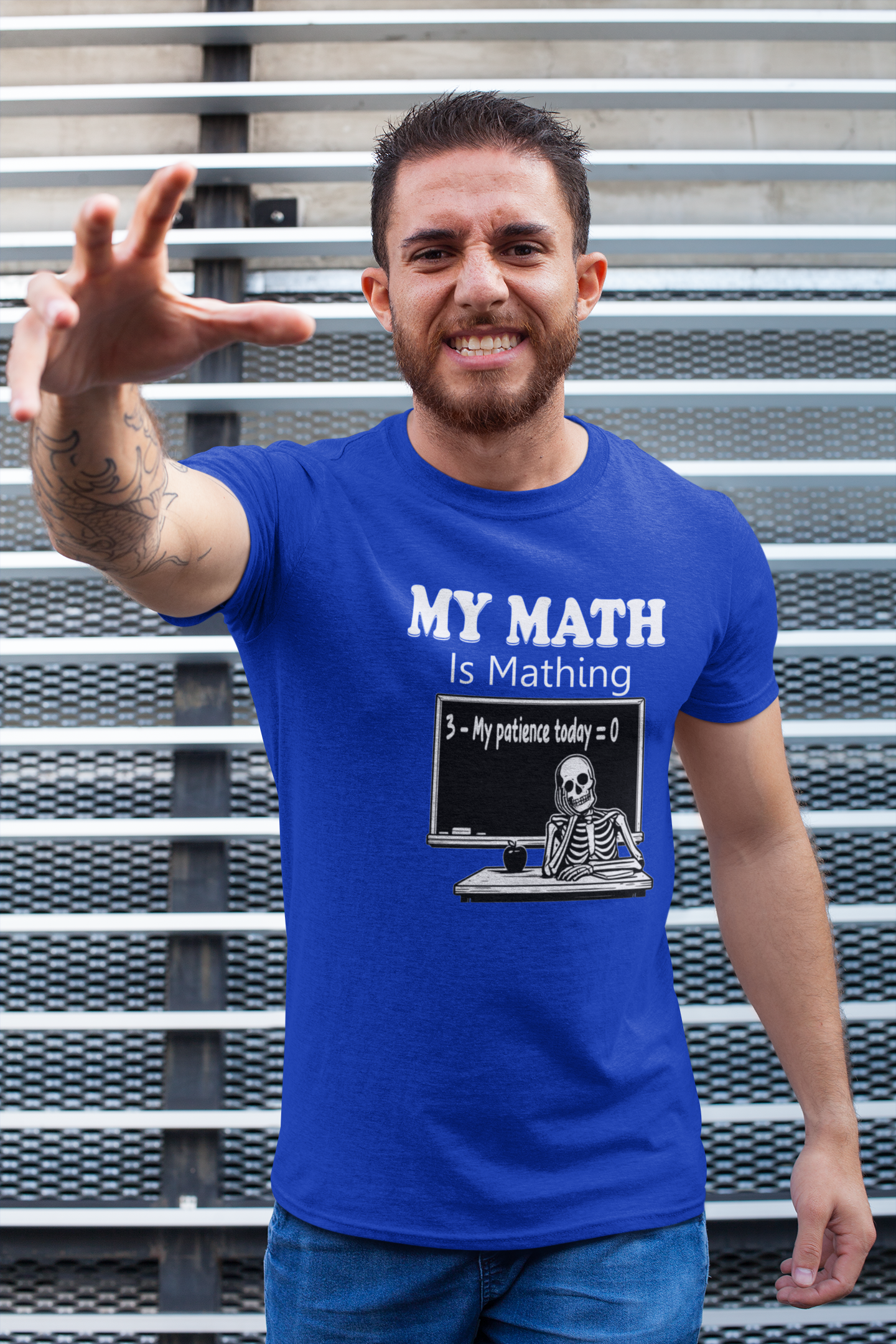 My Math Is Mathing Teacher Shirt | Funny Math Teacher Skeleton T-Shirt