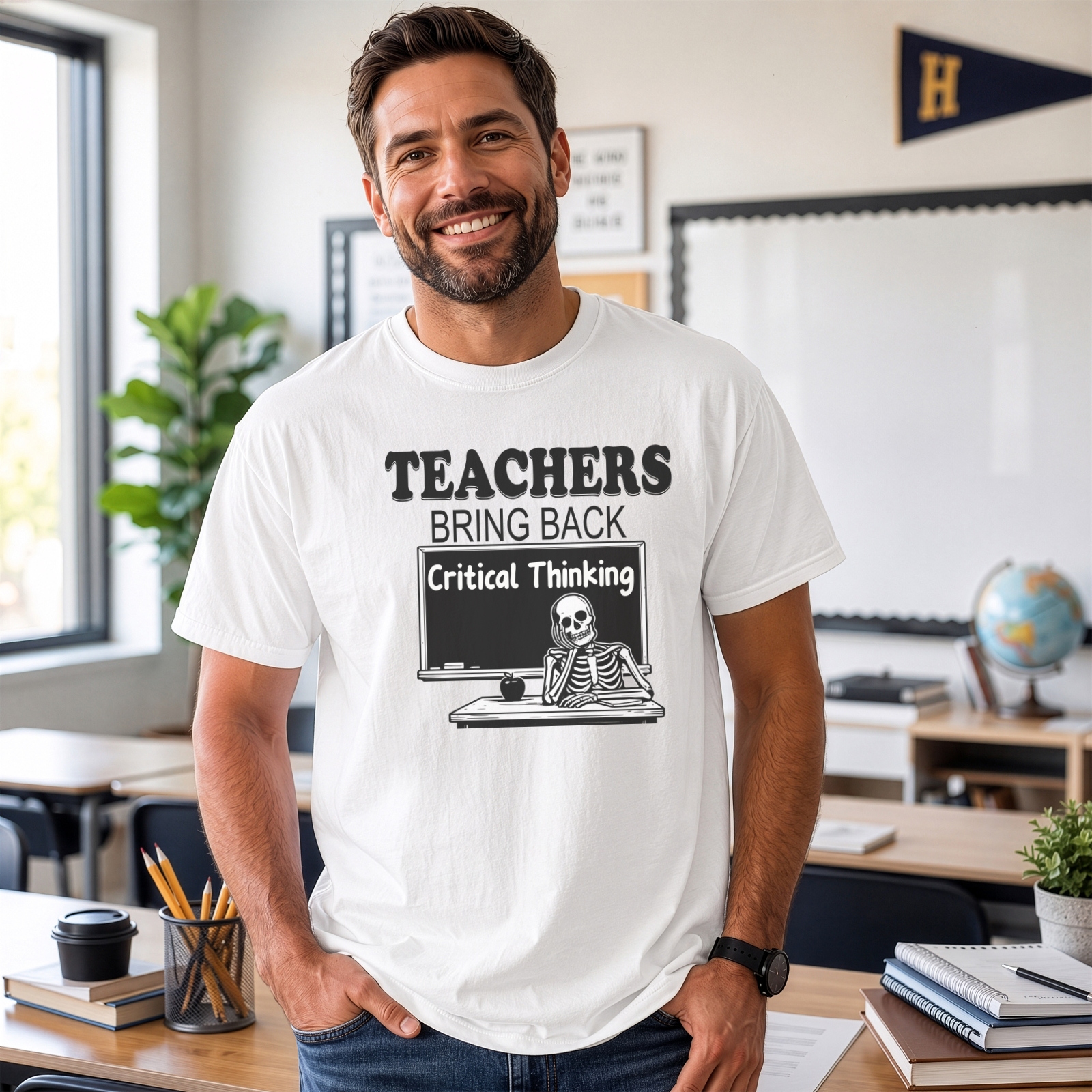 Teachers Bring Back Critical Thinking Shirt | Funny Teacher Classroom Humor T-Shirt