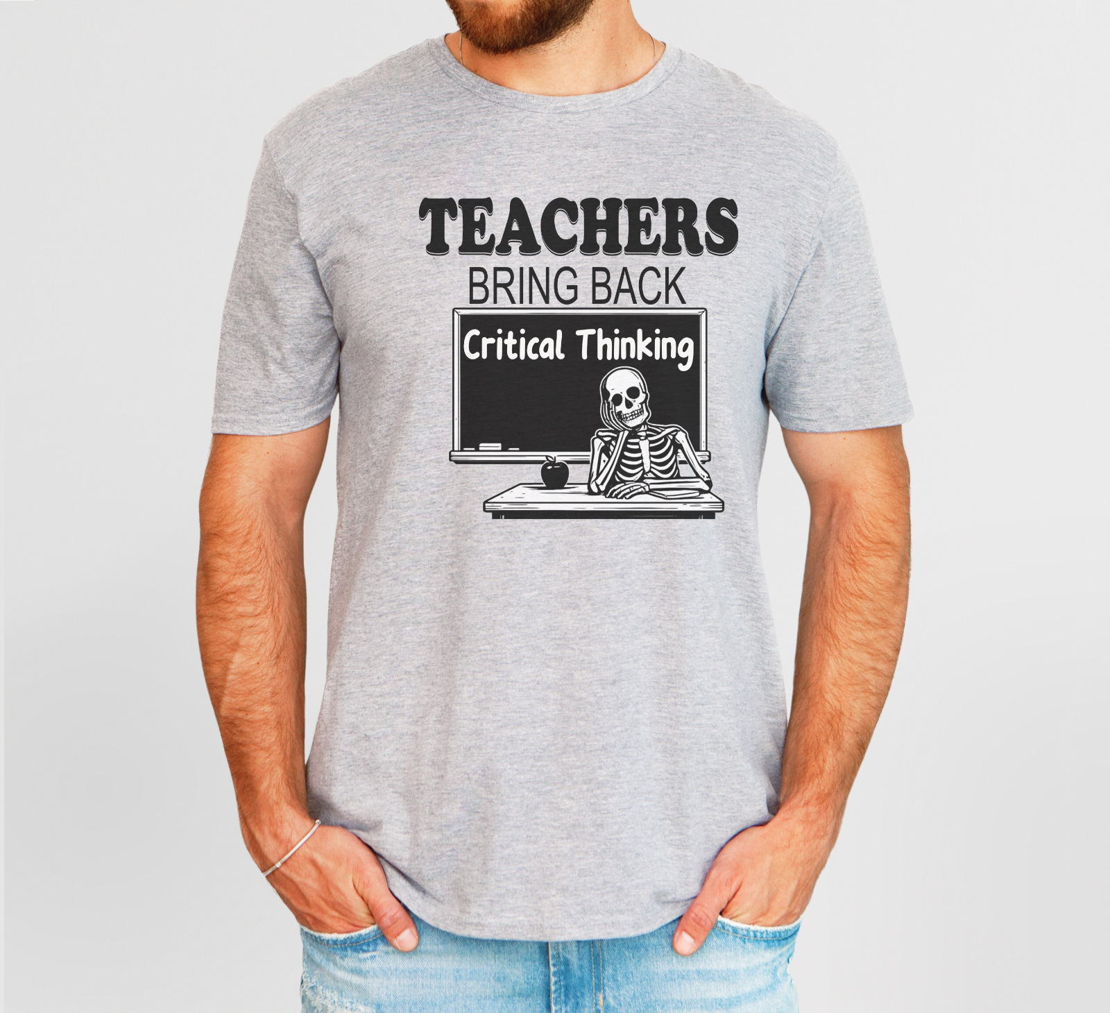 Teachers Bring Back Critical Thinking Shirt | Funny Teacher Classroom Humor T-Shirt