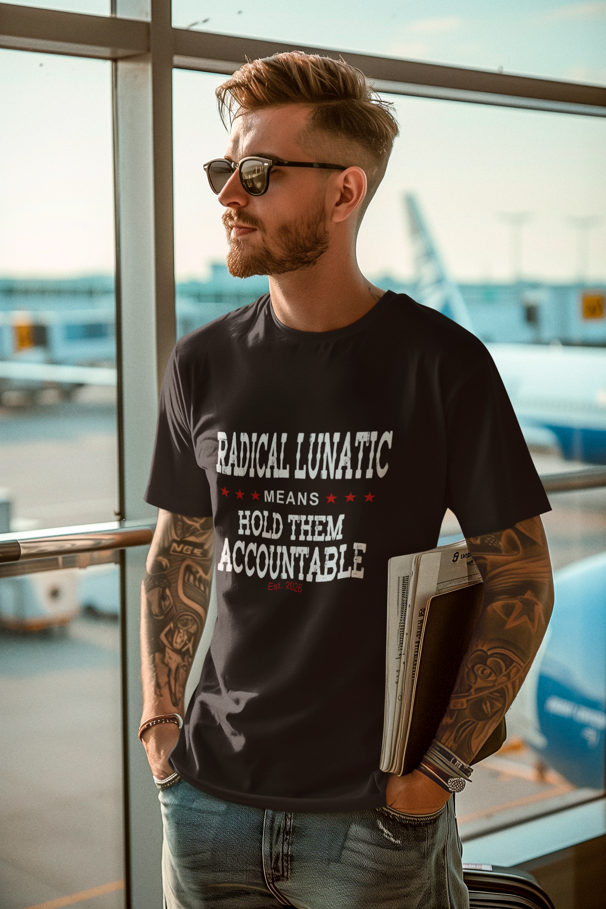 Radical Lunatic Means Hold Them Accountable - Graphic Tee