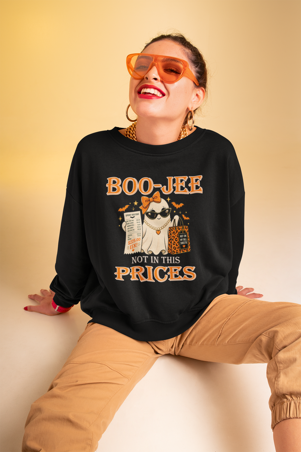 Boo-Jee With These Prices Funny Ghost Halloween Sweatshirt