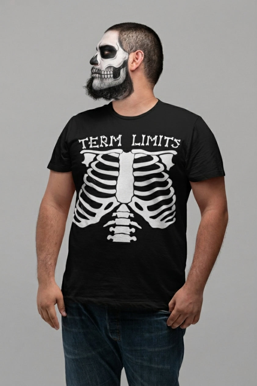 Term Limits Skeleton T-Shirt - Funny Halloween Political Satire Unisex soft Tee