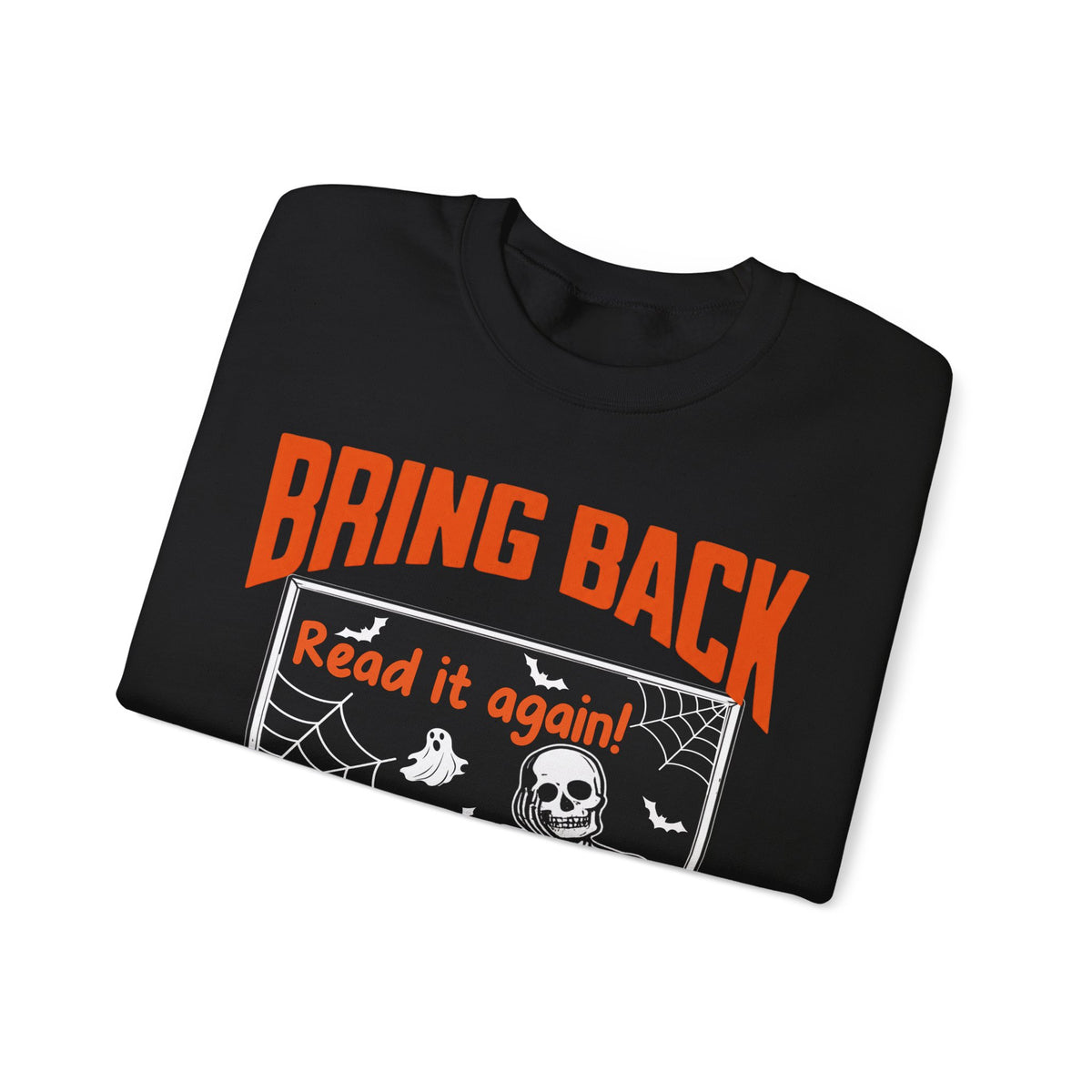 Spooky Season Bring Back Critical Thinking Teacher Sweatshirt | Funny Skeleton Classroom Crewneck
